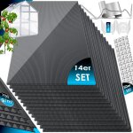14x polycarbonate alvolaire 4mm 10 25 m plaque double paroi - 1210x605 50x agrafes + 50x z - clips ...