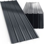Gardebruk - 14x tles de bardage 110x46cm = 7m galvanis rsistant  la rouille intempries tle ondule ...