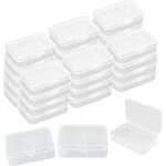 15 pcs transparent mini bo�te de rangement, avec couvercles flip - up, 8, 5 5, 5 2, 5 cm