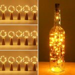 15 pi�ces led bouteille lumi�res, led bouteille guirlande, 2m 20 led lampes de bouteille lumi�re fil ...
