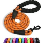 150cm x 1. 2cm, orange, laisse chien corde, laisse pour chien en nylon avec poign�e rembourr�e douce ...