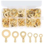 150pcs cosses electriques oeillet ronde en laiton cosses de c�ble �lectrique cosse � sertir de anneau ...