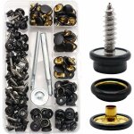 153 kit de boutons - pression pour toile, vis  mtal, attaches de rembourrage, douille de 9, 5 mm, acier ...