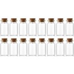 16 mini flacons en verre 8 ml avec couvercle, petites fioles d�coratives, bocaux de stockage adorables, ...