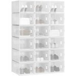 Woltu - 18 x boîtes à chaussures boîtes de rangement transparente en plastique, pliables et empilables ... Woltu - 18 x boîtes à chaussures boîtes de rangement transparente en plastique, pliables et empilables ...