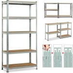 180 x 90 x 40 cm Étagère robuste à 5 niveaux pour garage, utilitaire, maison, étagère de rangement , ... 180 x 90 x 40 cm Étagère robuste à 5 niveaux pour garage, utilitaire, maison, étagère de rangement , ...