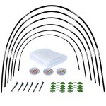 18pcs kit de cerceaux de jardin en filet cerceau de serre de jardin tunnel de croissance de cerceaux ...