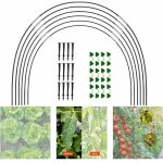 18pcs kit de maison de cerceau de jardin, arceaux pour serre tunnel, plantes poussent des tunnels soutien ...