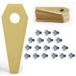 18pcs lames de rechange pour bosch titane accessoires pour tondeuses robot + 18pcs vis, lame de rechange ...