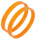 1900b courroie de raboteuse �lectrique dent�e de rechange, 9, 6 mm de largeur, orange, lot de 2