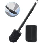 1pcs brosse de toilette en plastique souplebrosse wc noir avec tête de brosse plate et base en plastique, ... 1pcs brosse de toilette en plastique souplebrosse wc noir avec tête de brosse plate et base en plastique, ...