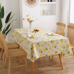 1pc nappe de table rectangulaire nappe motif citrons pour cuisine salle � manger buffet d�coration (140x180cm) ...