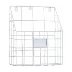 1pc porte magazine / porte revue metal pour le bureau et l'entre (blanc)