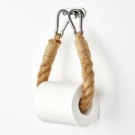 1pcs porte - rouleau en bois salle de bains, porte - rouleau de papier toilette vintage, porte - serviette ...