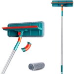 2 en 1 nettoyeur de raclette vitre professionnelle kit, avec manche telescopique (longueur 135cm), nettoyeur ...