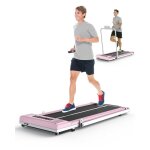 2 en 1 tapis de marche pliable rose - tapis de course roulant �lectrique - 1 - 10 km / h vitesse r�glable ...