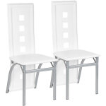 2 chaises de salle � manger ou de cuisine design �pur� cadre en acier, chaise de salle � manger 6 trous ...