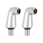 Lot de 2 colonnettes luxe gris, m�le / m�le 15 x 21 / 20 x 27 mm, regards international