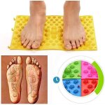 2 coussinets d'acupression pour massage des pieds (jaune) fei yu