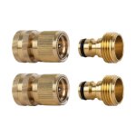 2 ensembles de raccord tuyau d'arrosage laiton 12 mm, adaptateur robinet tuyau arrosage pour jardin, ... 2 ensembles de raccord tuyau d'arrosage laiton 12 mm, adaptateur robinet tuyau arrosage pour jardin, ...