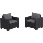 Keter - lot fauteuil california x2 - graphite