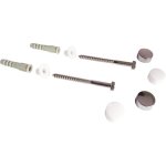 2 fixations cuvette wc / bidet 6x70 chevilles + capuchons