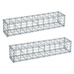 Estexo - 2 gabions � pierres en m�tal galvanis� avec spirales 100 x 20 x 20 cm