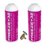 2 gas de gaz �cologique freeze organic + 32 350gr + r32 soupape de substitution, r410a