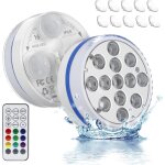 2 lumi�re led submersible, lumiere de piscine led avoir 13 perles de lampe led, aimant en forme de croix, ...