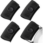 2 paires de support de poign�e(noir) en silicone d'assistance poign�e de pot isol�e thermiquement support ...