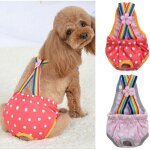 2 paquets taille: m pantalons hygi�niques de chiots culotte � bretelles couches physiologiques pantalon ...