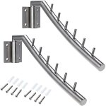 2 patres barre / crochet de vtement, porte - vtement crochet inox mural, balancer 180, charg max ...