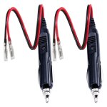 2 pcs adaptateur m�le pour allume - cigare avec c�ble d'alimentation 16 awg 12v / 24v universel, pour ...