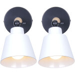 2 pcs applique murale d�coration cr�ative minimaliste moderne salon chambre lampe murale en fer forg� ...