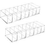 2 pcs bo�te de rangement transparente maquillage 24. 88. 54. 8cm organiseur maquillage transparent boite ...