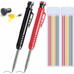 2 pcs crayon chantier, crayon de charpentier avec 7 recharges, marqueur � pointe t�lescopique, crayon ...