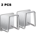 2 pcs vier de cuisine porte - ponge gouttoir, accessoires en acier inoxydable tanche ponge cadre ...