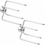 2 pcs fourchette tourne broche fourchette  barbecue pour rtissoire  gril outil pour barbecue - trimec ...