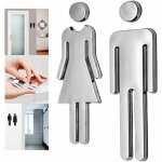 2 pcs signe d'autocollant de porte de toilette de cafétéria d'hôtel de restaurant public de 12 x 4 cm ... 2 pcs signe d'autocollant de porte de toilette de cafétéria d'hôtel de restaurant public de 12 x 4 cm ...