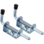 2 pcs verrou de porte, serrure de porte abri de jardin, galvanis�, boulon: �10 x 128 mm, poign�e en caoutchouc ...