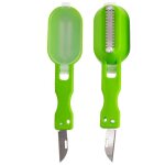 2 pices ecailleur a poisson professionnel grattoir  ecaille de poisson avec couvercle plucheur de poisson ...