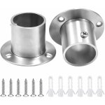 2 pices 32 mm support de tringle  rideau, inoxydable garde - robe support de rail mural rglable pour ...