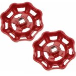 2 pi�ces 7x7mm volant de vanne poign�e de vanne en fer rouge vanne � boisseau sph�rique vanne d'arr�t ...