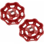 2 pi�ces 7x7mm volant de vanne poign�e de vanne en fer rouge vanne � boisseau sph�rique vanne d'arr�t ...