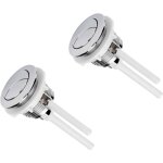 2 pi�ces boutons poussoirs de toilette double chasse bouton 38mm standard chrome plaqu� argent wc r�servoir ...