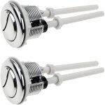 2 pi�ces boutons poussoirs de toilette double chasse bouton 38mm standard chrome plaqu� argent wc r�servoir ...