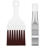 2 pi�ces brosse nettoyage pour climatisation, nettoyant de maison climatiseur kit ailettes peigne condenseur, ...