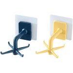 2 pi�ces crochets pivotants sans per�age, rotatifs � 360� crochets porte - serviettes auto - adh�sifs ...