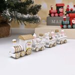 2 pi�ces d�coration de no�l en bois mini train couleur vive design cadeau cadeau pour amis enfants jouets ...