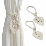 2 pices embrasses de rideaux, cravate de rideau tresse bohme, beige attache de rideau avec fabriqu ...